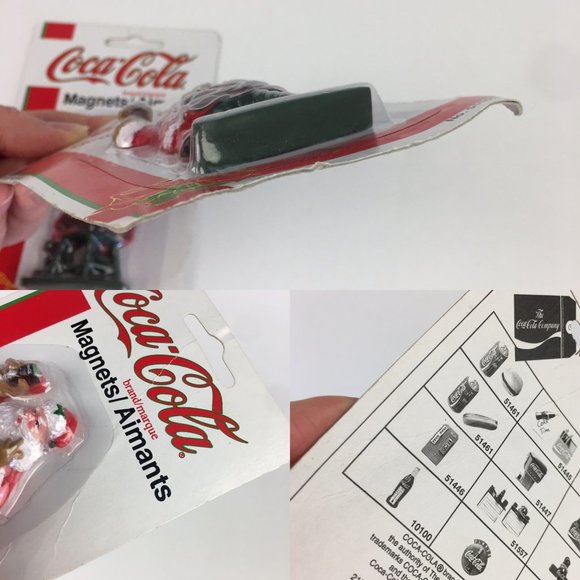 4 Vintage Coca Cola Fridge Magnet Santa 2 Designs Sealed Christmas Holiday READ - Picture 10 of 10